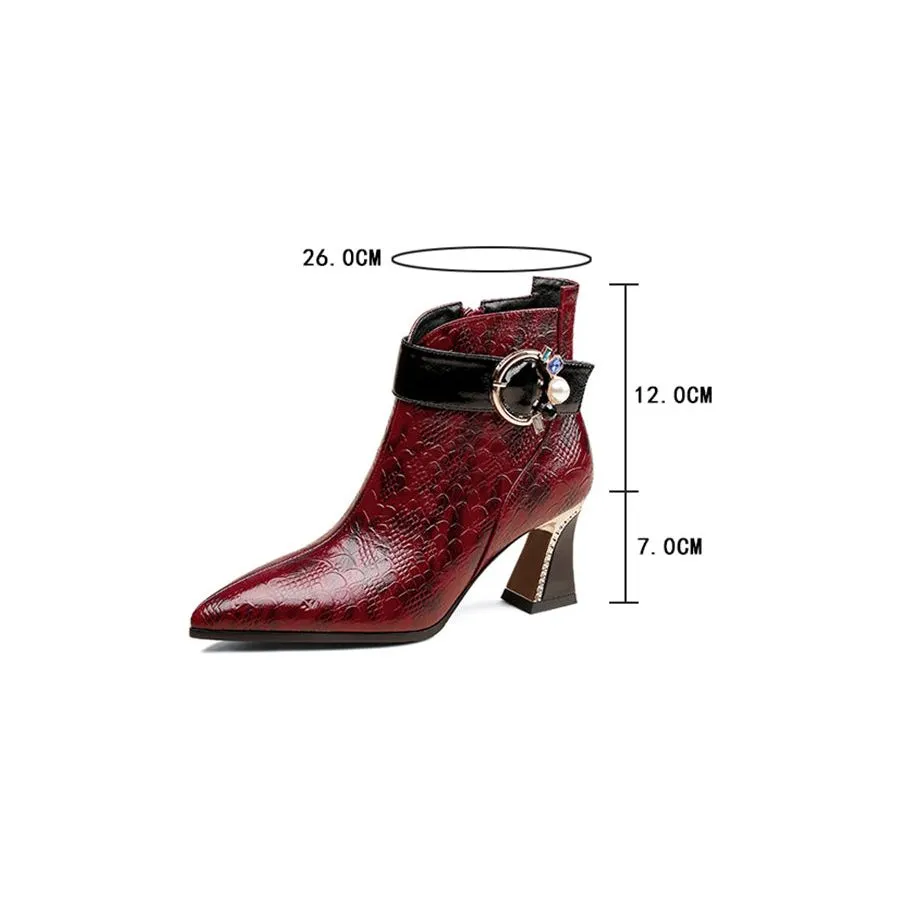 Serpent Chic Alligator Ankle Boots