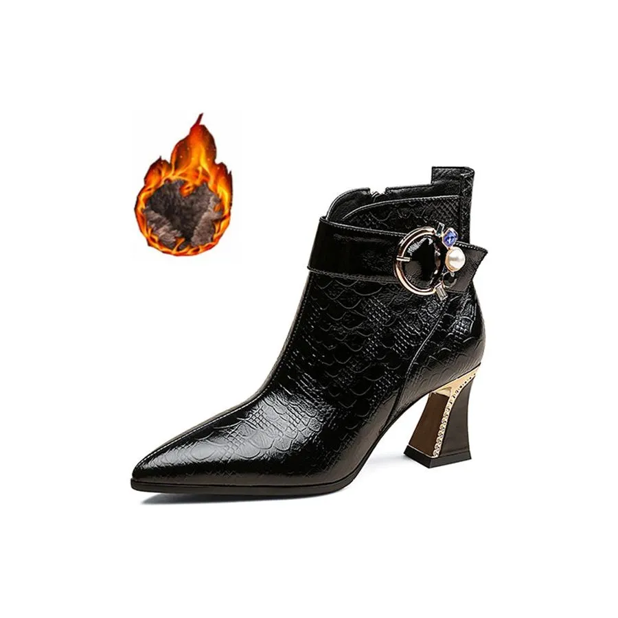 Serpent Chic Alligator Ankle Boots