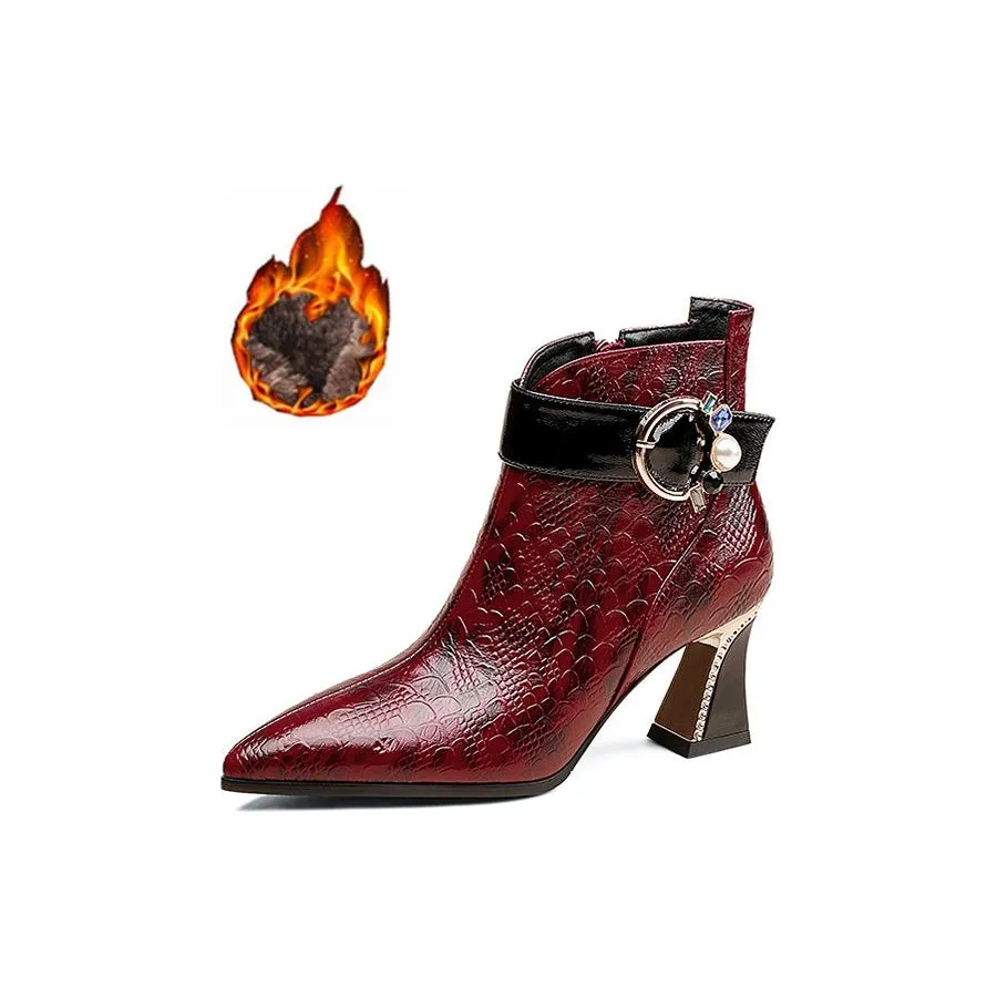 Serpent Chic Alligator Ankle Boots