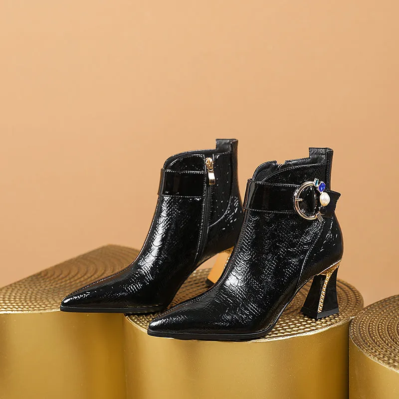 Serpent Chic Alligator Ankle Boots