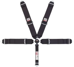 Simpson Sport 5-Point Camlock Harness - Individual Harness - 55" Bolt-In Seat Belt - Pull Down - Blue