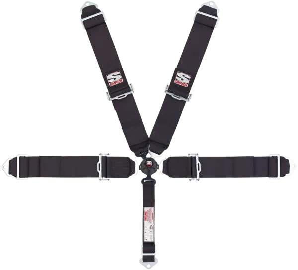 Simpson Sport 5-Point Camlock Harness - Individual Harness - 55" Bolt-In Seat Belt - Pull Down - Blue