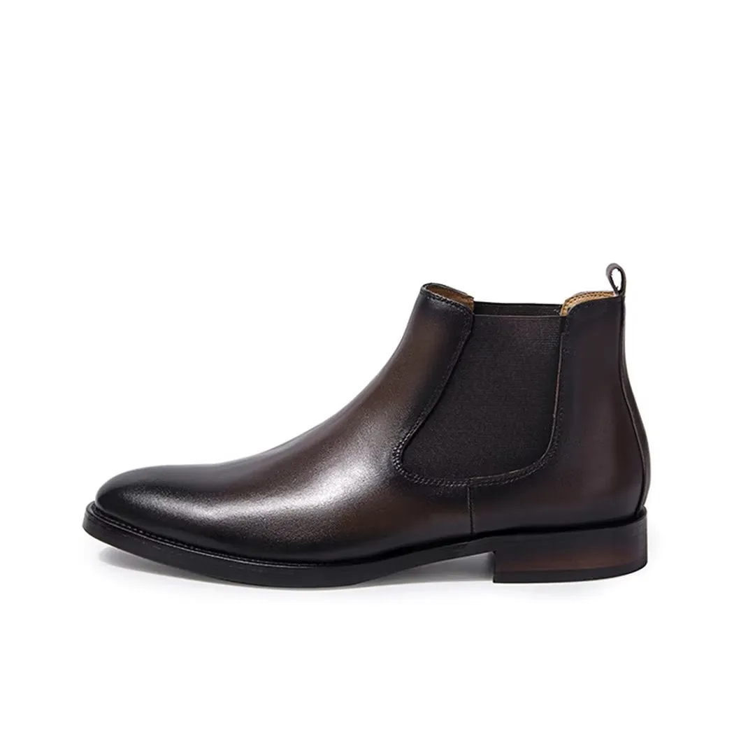 Sleek Ankle Leather Boots for Men