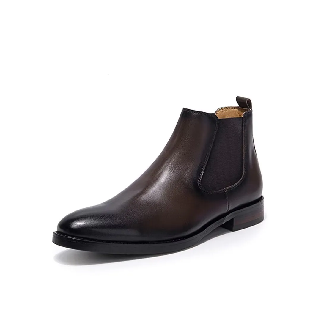 Sleek Ankle Leather Boots for Men