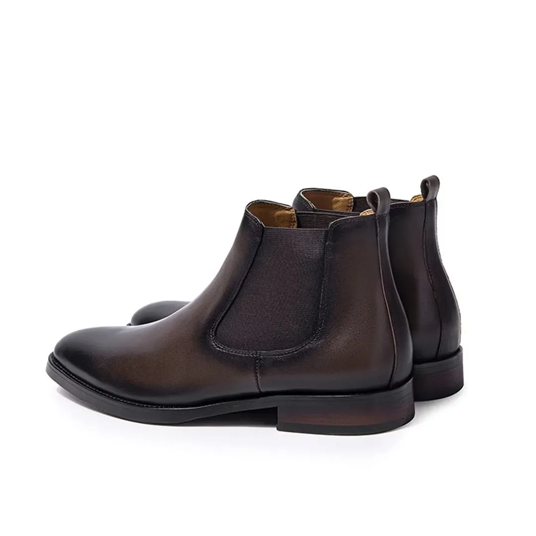 Sleek Ankle Leather Boots for Men