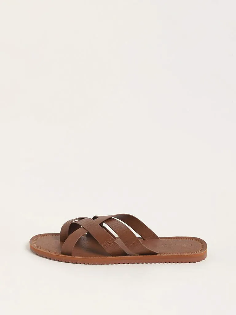 SOLEPLAY Dark Brown Toe Ring Sandals