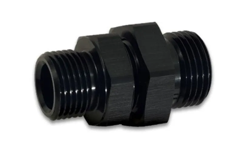 Vibrant Performance 12 AN Male O-Ring to 12 AN Male O-Ring Bulkhead Adapter - Black