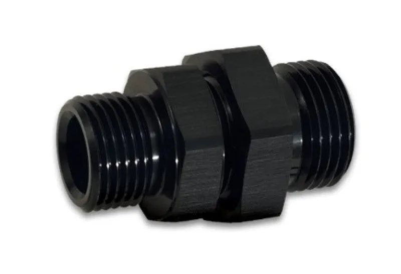 Vibrant Performance 8 AN Male O-Ring to 8 AN Male O-Ring Bulkhead Adapter - Black