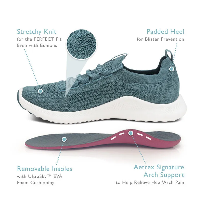 WOMEN'S AETREX CARLY SNEAKERS | TEAL