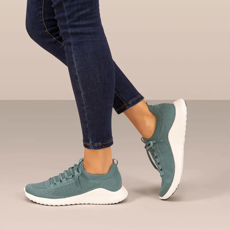 WOMEN'S AETREX CARLY SNEAKERS | TEAL