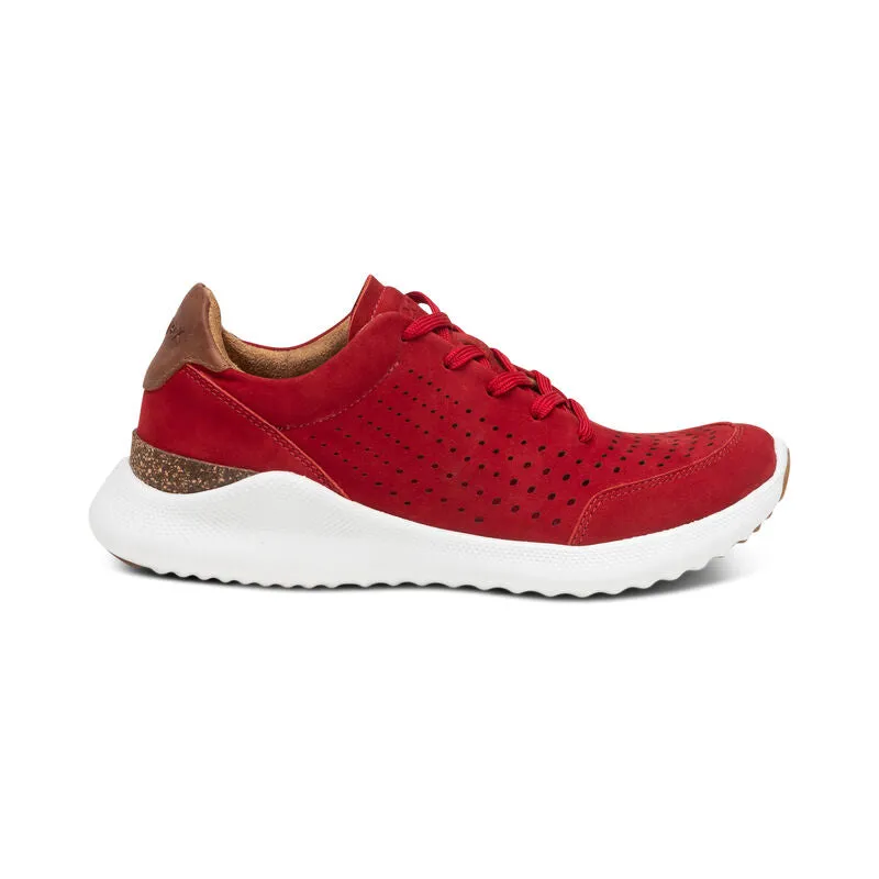 WOMEN'S AETREX LAURA ARCH SUPPORT SNEAKERS | RED