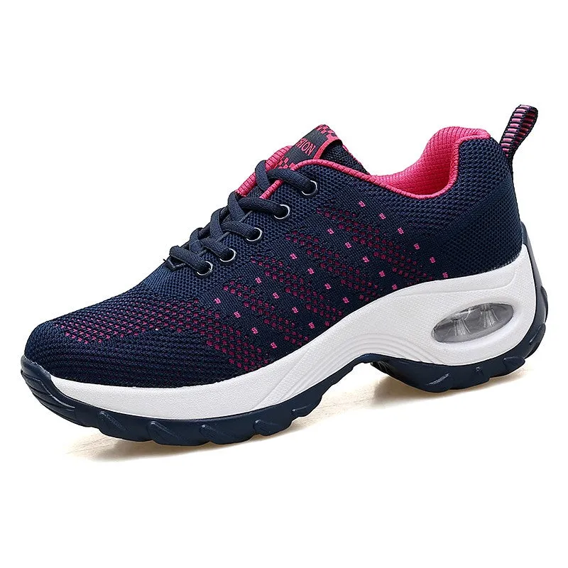 Women's air cushion fashion breathable casual tennis running sneakers