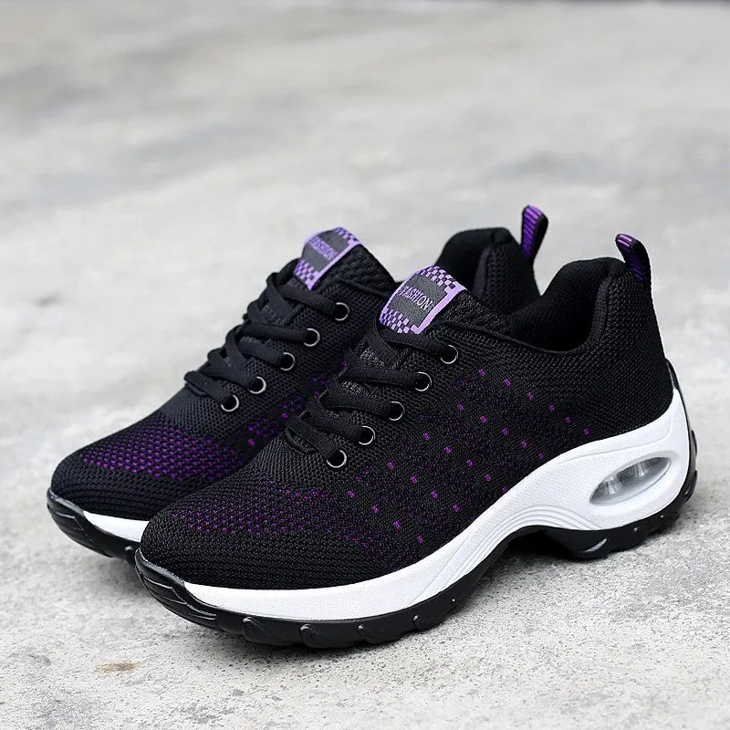 Women's air cushion fashion breathable casual tennis running sneakers