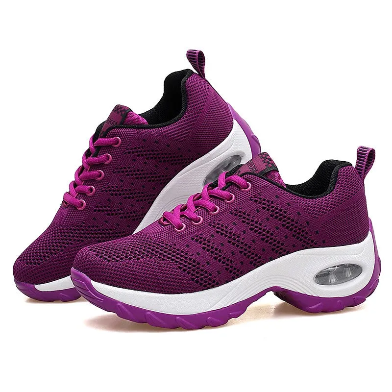 Women's air cushion fashion breathable casual tennis running sneakers