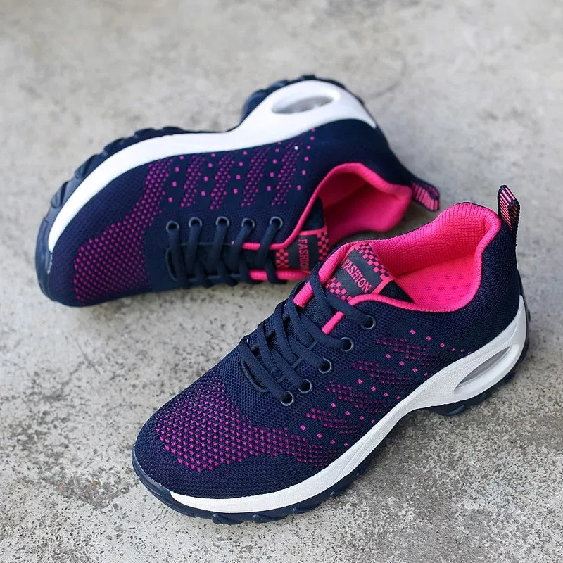 Women's air cushion fashion breathable casual tennis running sneakers