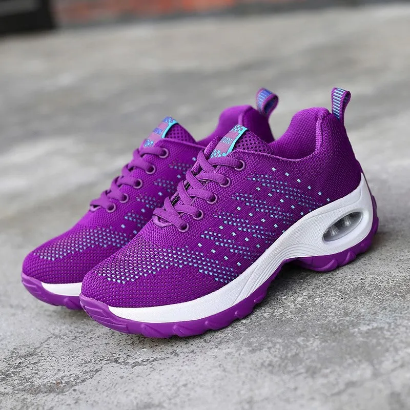 Women's air cushion fashion breathable casual tennis running sneakers