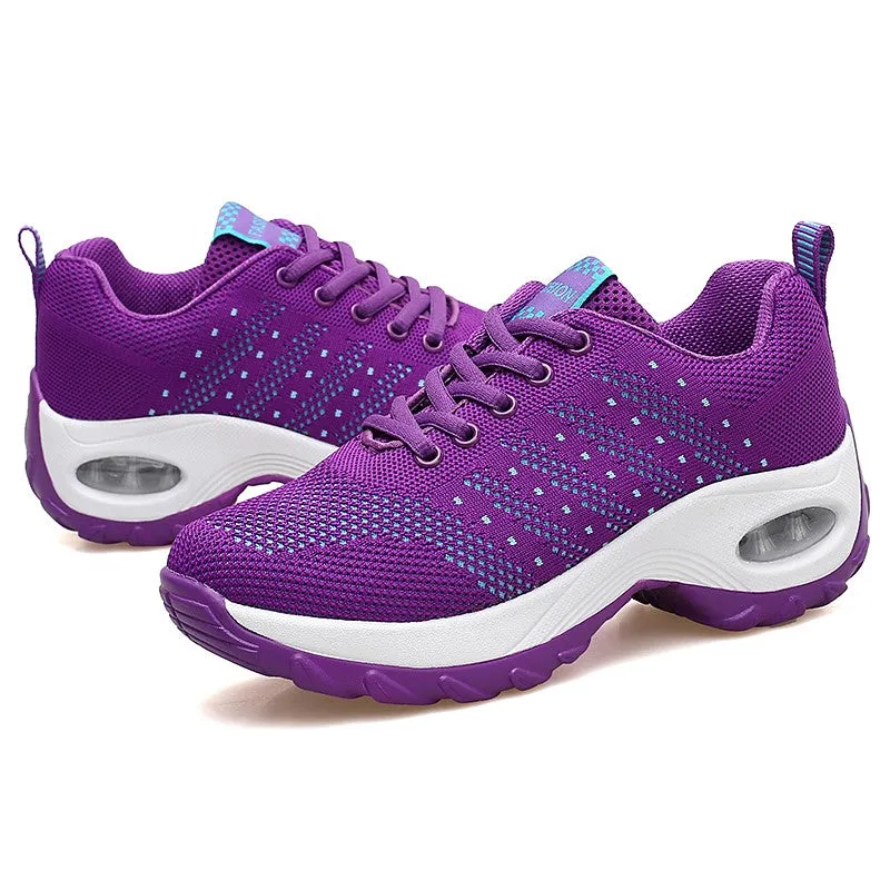 Women's air cushion fashion breathable casual tennis running sneakers