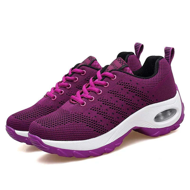 Women's air cushion fashion breathable casual tennis running sneakers