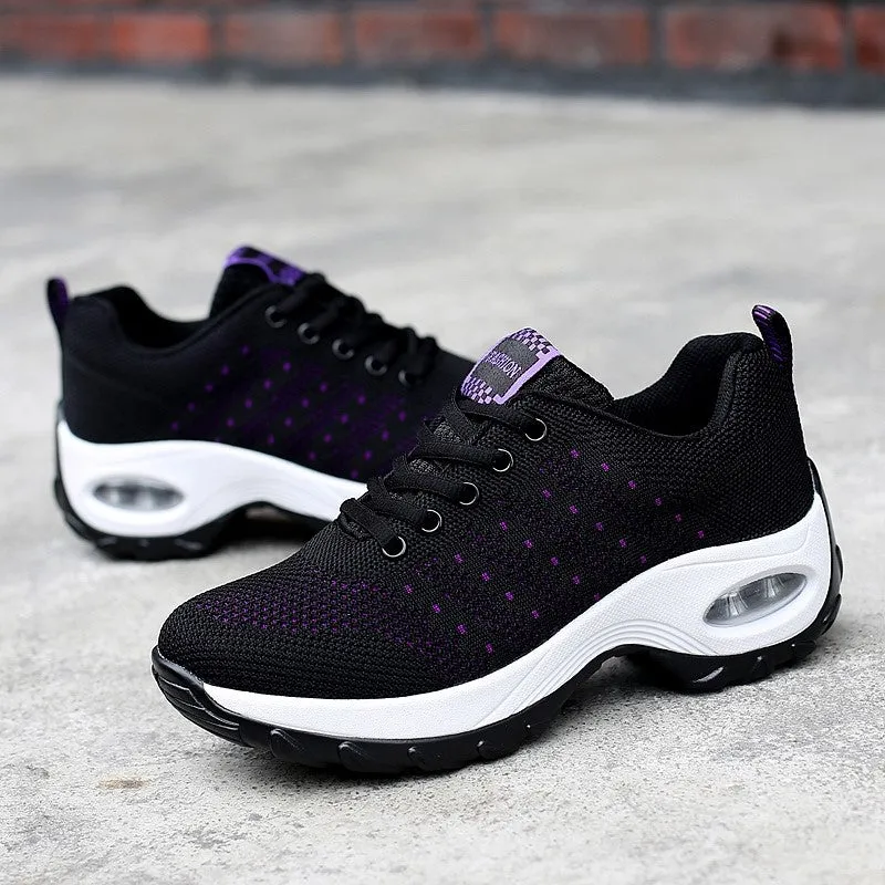 Women's air cushion fashion breathable casual tennis running sneakers