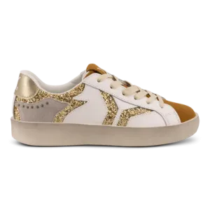 WOMEN'S C.O.B by CULTURE OF BRAVE PLAY LEATHER SNEAKER | GOLD / GLITTER WINGS