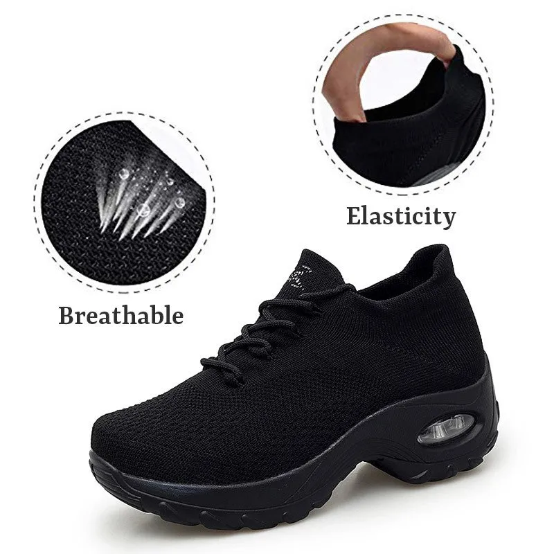 Women's Flying Woven Non-slip Breathable Comfortable Shoes rubber