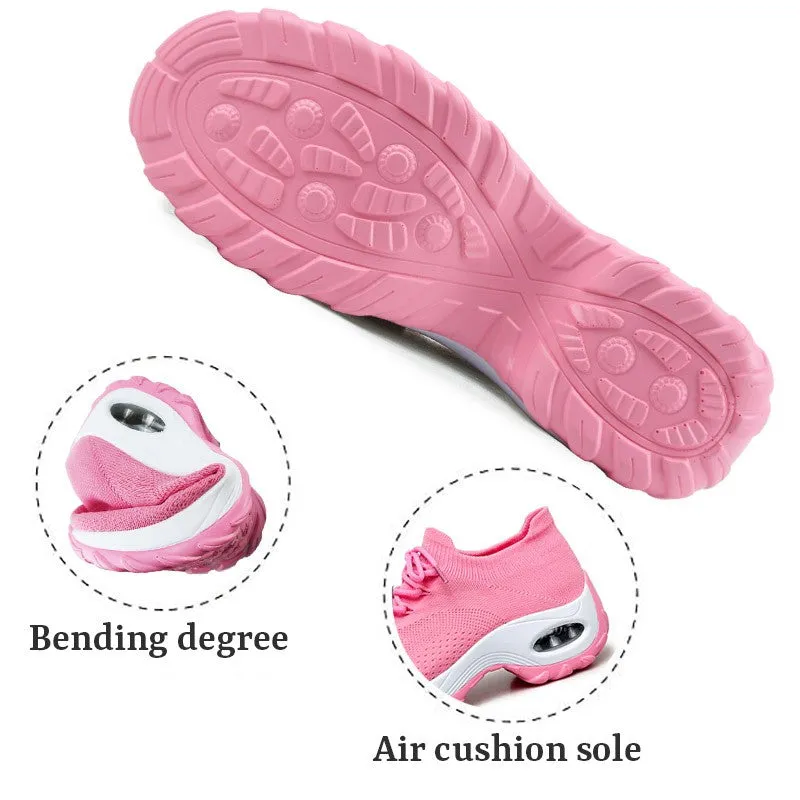 Women's Flying Woven Non-slip Breathable Comfortable Shoes rubber