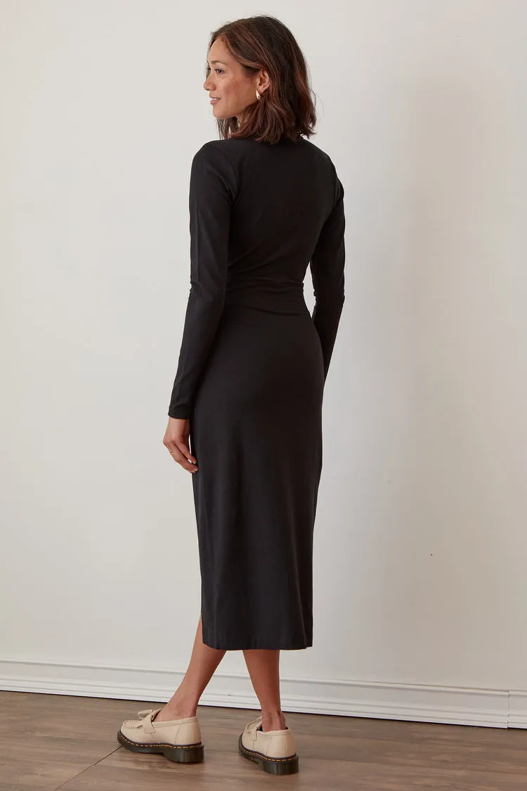 Wren Dress in Deep Black